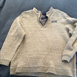 Vineyard Vines Men's Heather Gray Zip-Up Sweater